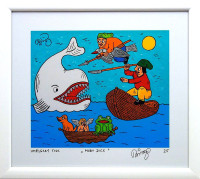 František R.Čech - Moby Dick - signovaný umělecký tisk v rámu